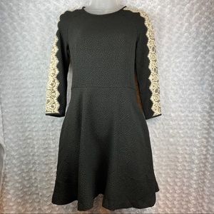 🌴RACHEL Rachel Roy Textured Black Fit Flare Dress